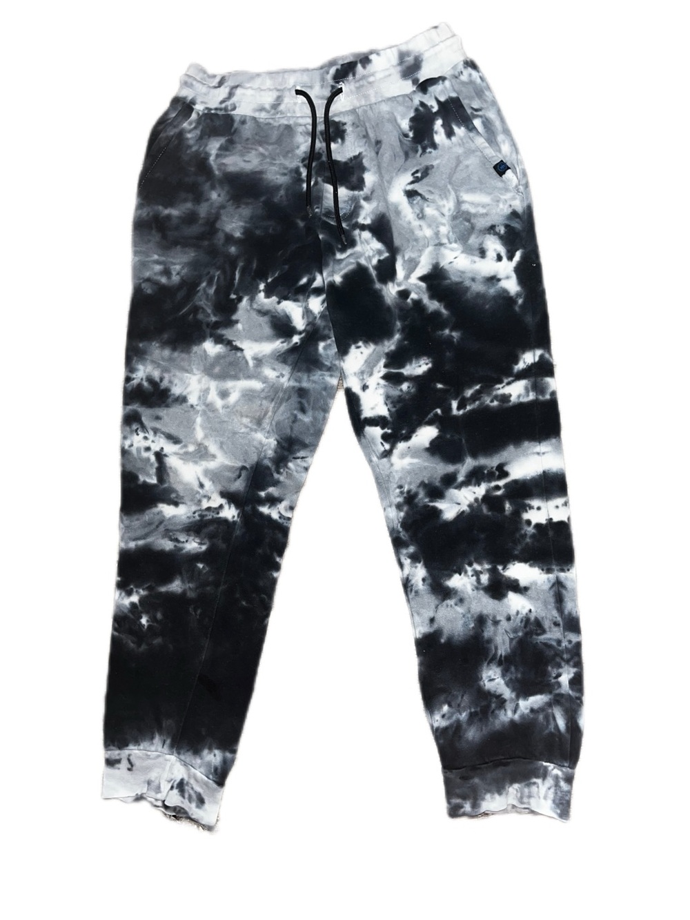 Black & White Tie-Dye Men's Jogger Sweatpants